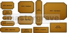 Exterior Grade Gold/black Laminate Plates (Rectangular Shapes)